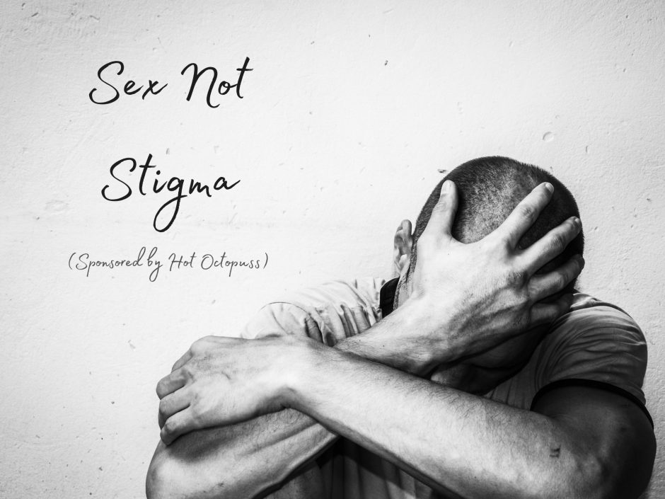 A man with his head in his hands for a post about the Hot Octopuss Sex Not Stigma mental health campaign