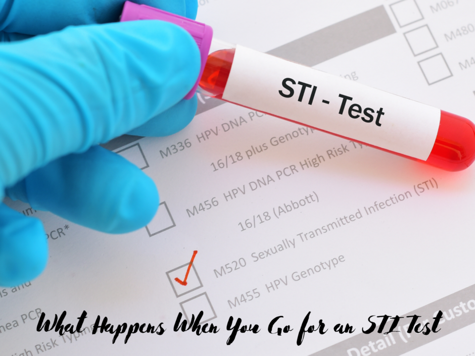 A test tube and STI screening paper. For a post on what happens when you go for an STI test