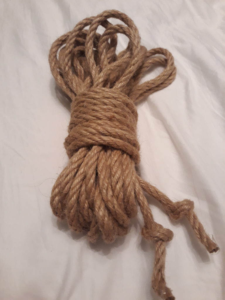 Hemp rope coiled