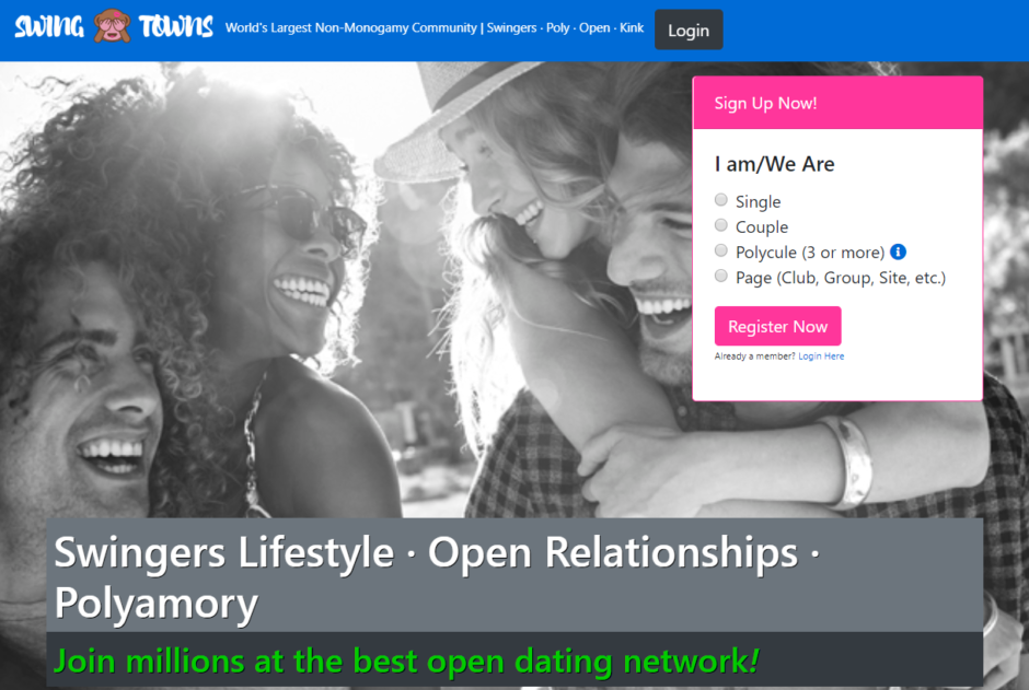 Swingtowns banner - for a sponsored post on swinger dating profiles
