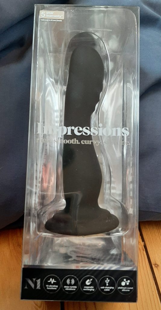 Impressions N1 dildo by Blush Novelties black silicone vibrator