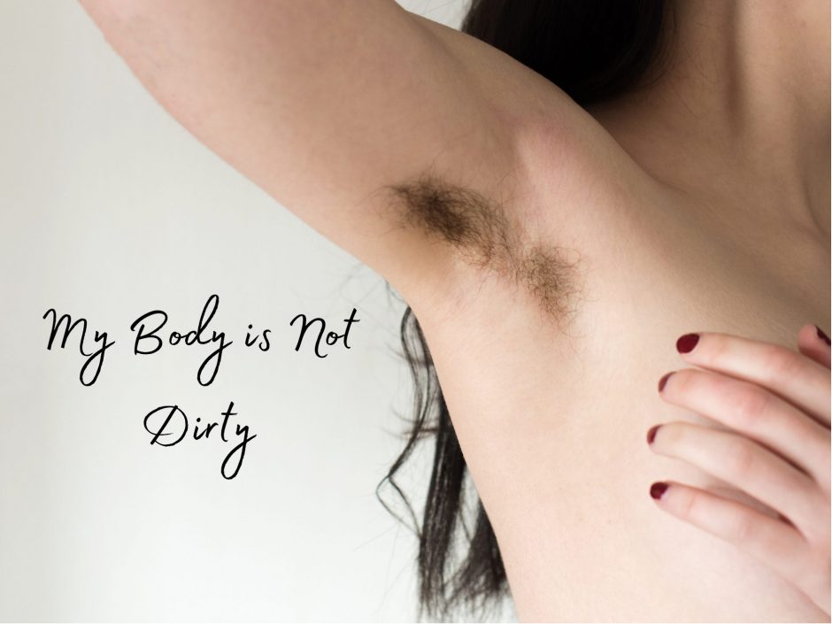 Header image for a post about how body hair is not dirty
