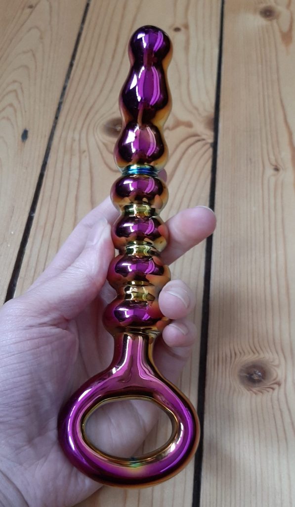 Irridescent Glass Anal Beads from Lovehoney