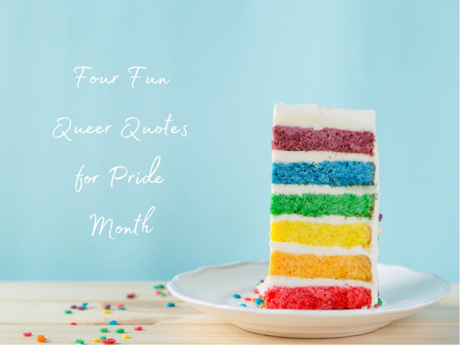 Header image for fun queer quotes for Pride Month
