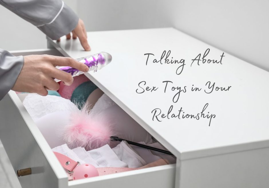 Header image for a sponsored post for Whipple Tickle on talking about sex toys in a relationship