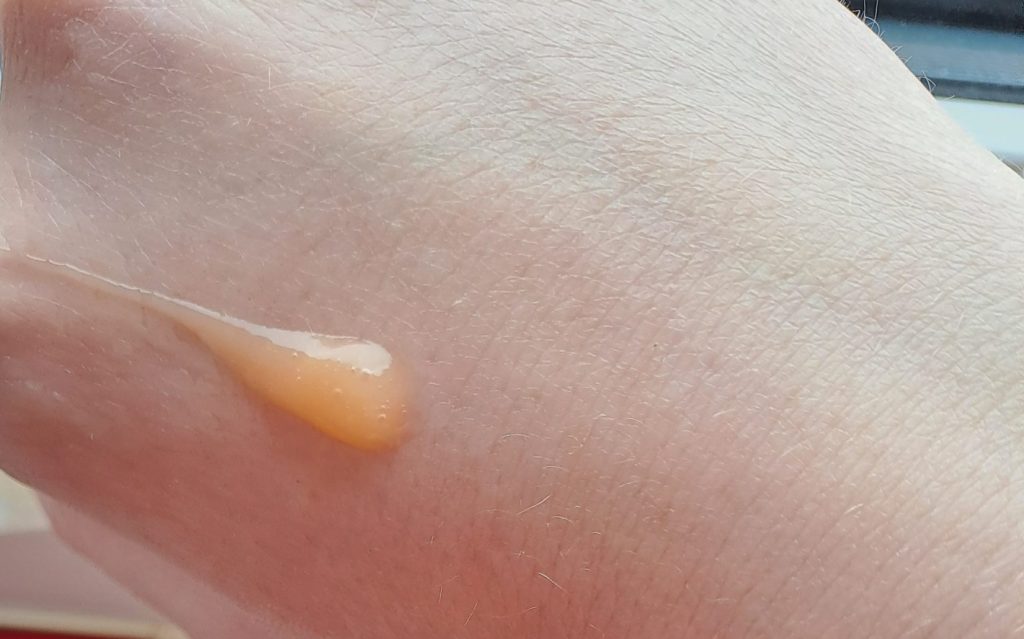 Woman's hand with a smear of Morgasm CBD lube