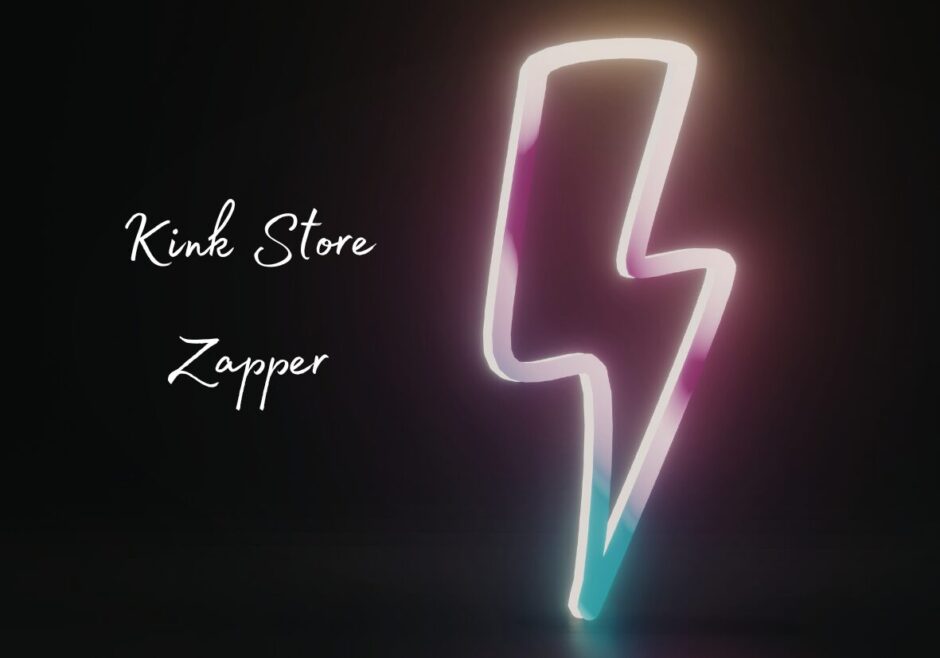 Header image for electro wand review. Text reads: Kink Store Zapper.