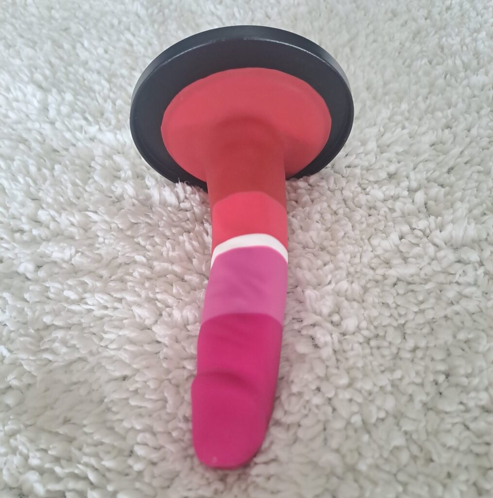 Hismith suction cup attachment with lesbian pride flag silicone dildo